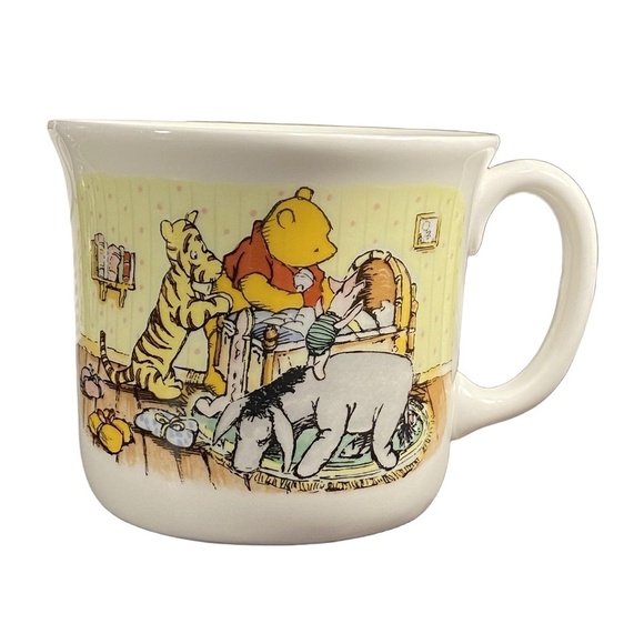 ROYAL DOULTON Vintage Winnie the Pooh Disney A Christening Gift Bone China Mug - Picture 1 of 8